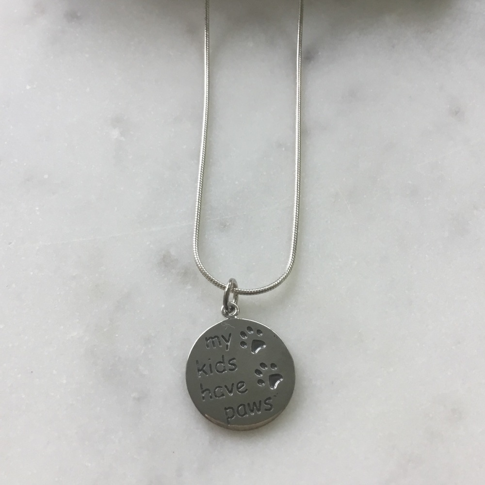 Sterling My Kids have Paws Necklace - Picture 3 of 16